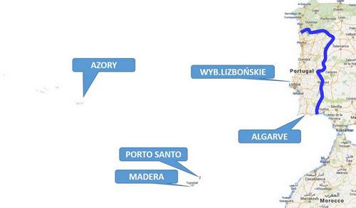 Mapa Portugalii