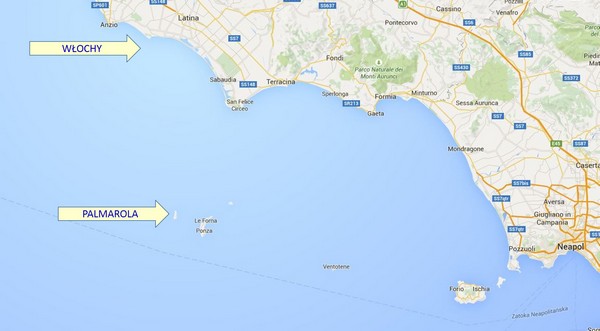 Mapa Włochy Palmarola