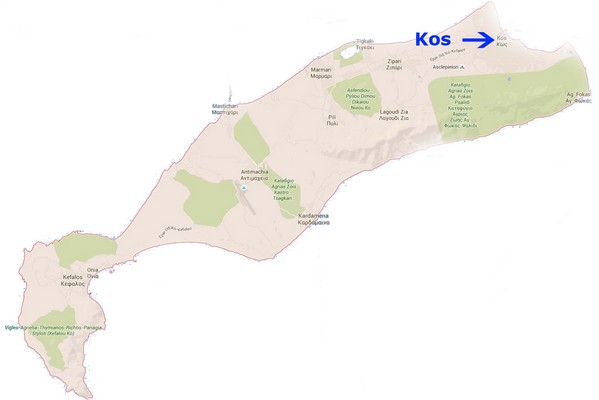 Mapa Kos