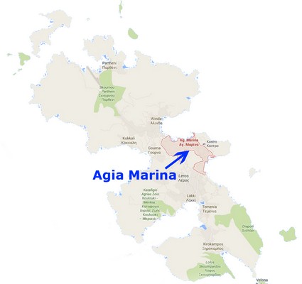 Mapa Leros
