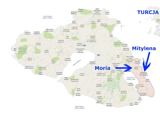 Mapa Lesbos