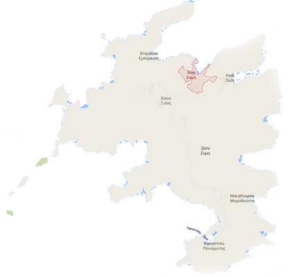 Mapa Symi