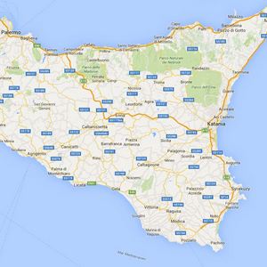 Mapa Sycylii