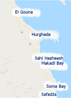 Mapa Hurghada