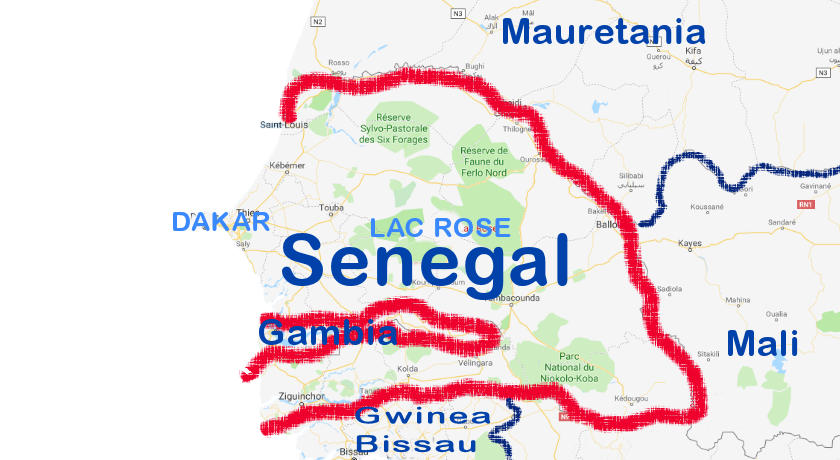Mapa Senegalu