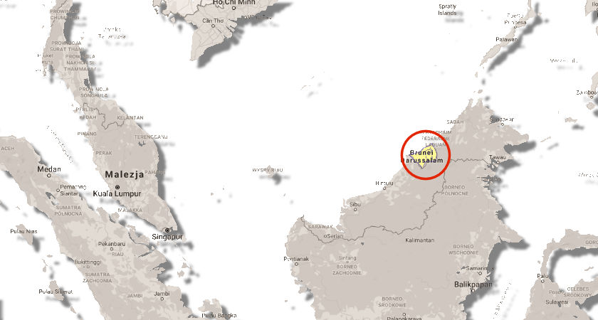 Mapa Brunei