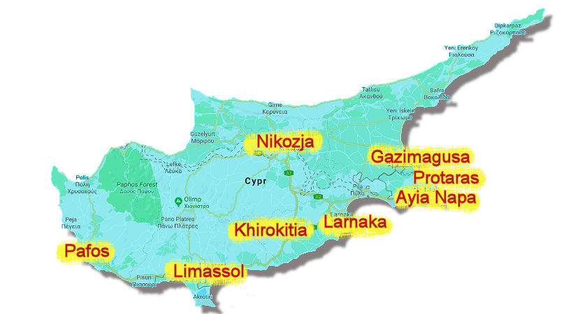cypr - mapa
