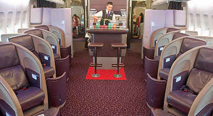 Fotele tyłem do kierunku lotu